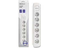 QOLTEC Listwa zasilająca - 6 gniazd, 1.8m, biała 50278 - 1122538 - zdjęcie 2